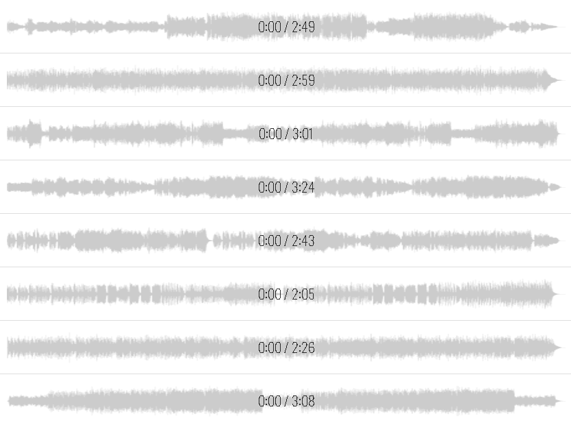 Audiostockに曲を登録して販売を開始している画面のイメージ